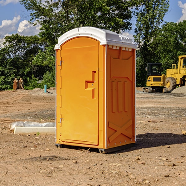 do you offer hand sanitizer dispensers inside the porta potties in Farnhamville Iowa